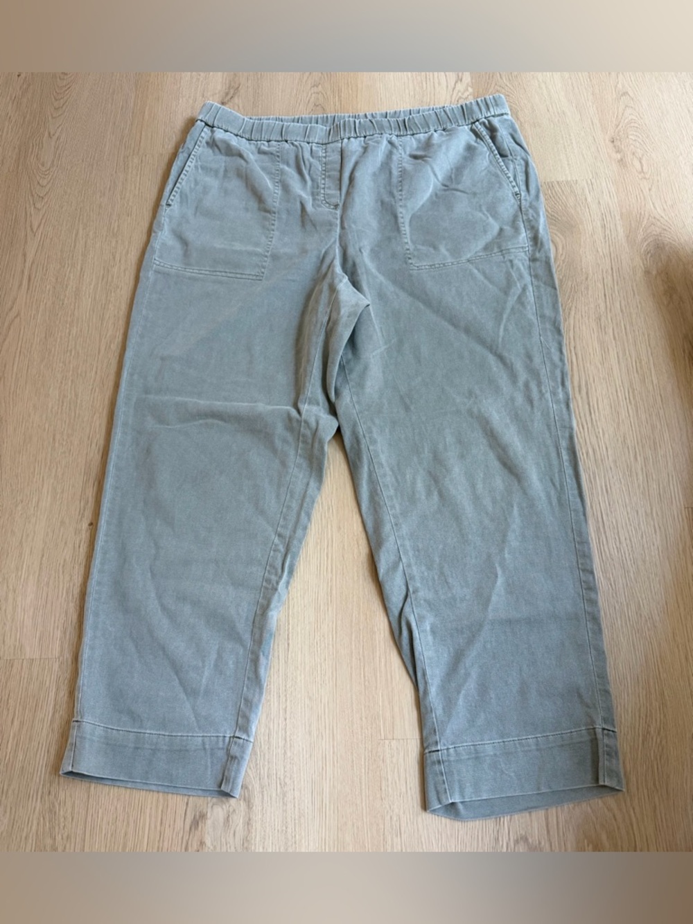 J. Jill Cotton Blend Capris Green Women's Size L